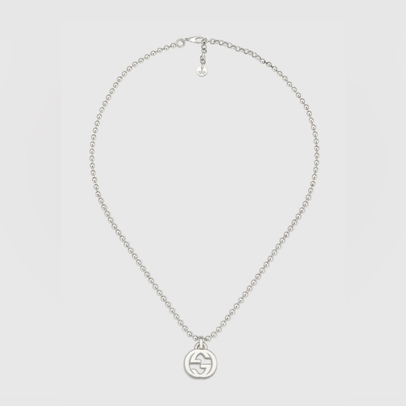 GUCCI INTERLOCKING G NECKLACE IN SILVER - Picture 1 of 7